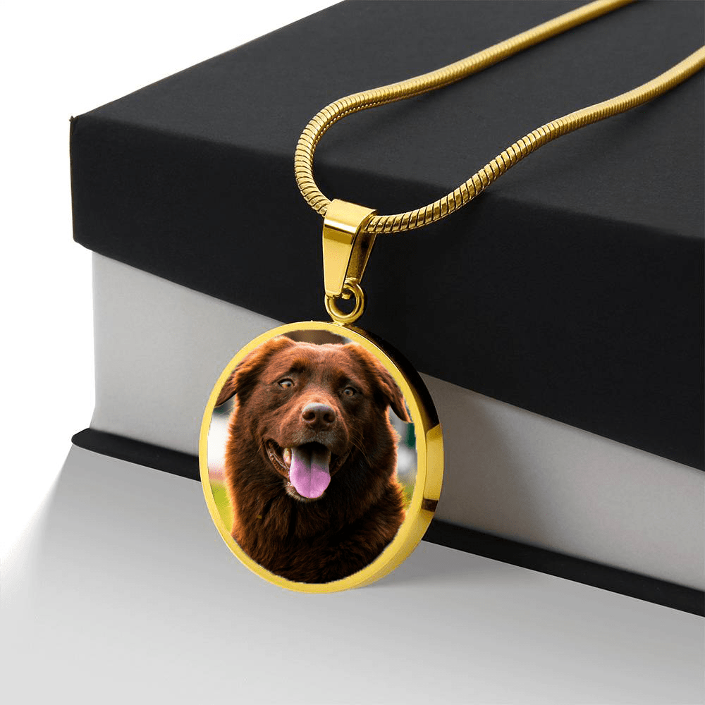 Custom Photo Round Necklace – Personalized Round Pendant - SixCat