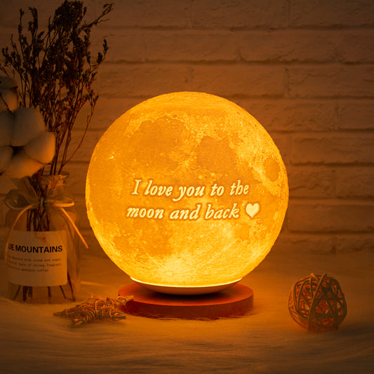 3D Printing 16 Colors Remote Control LED Moon Lamp - SixCat
