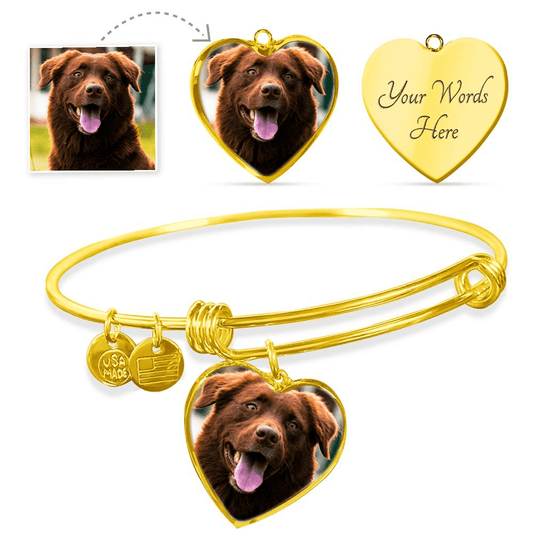Custom Photo Heart Bracelet - SixCat