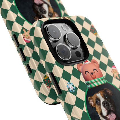 Christmas Pet Photo Phone Case — "Merry Christmas" Holiday Phone Cover