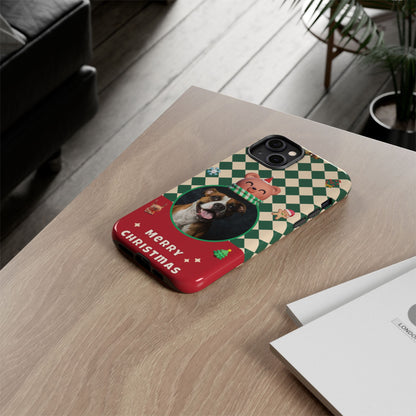 Christmas Pet Photo Phone Case — "Merry Christmas" Holiday Phone Cover