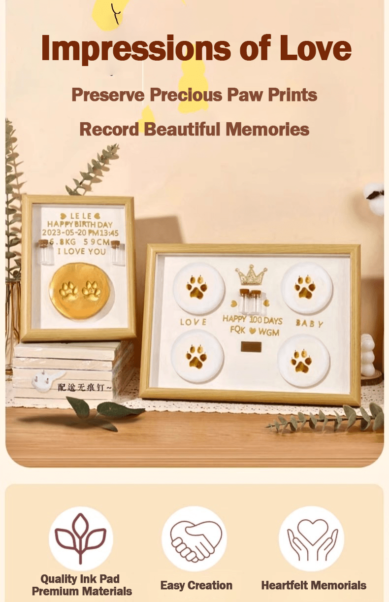 Paw Print Memorial Photo Frame - SixCat