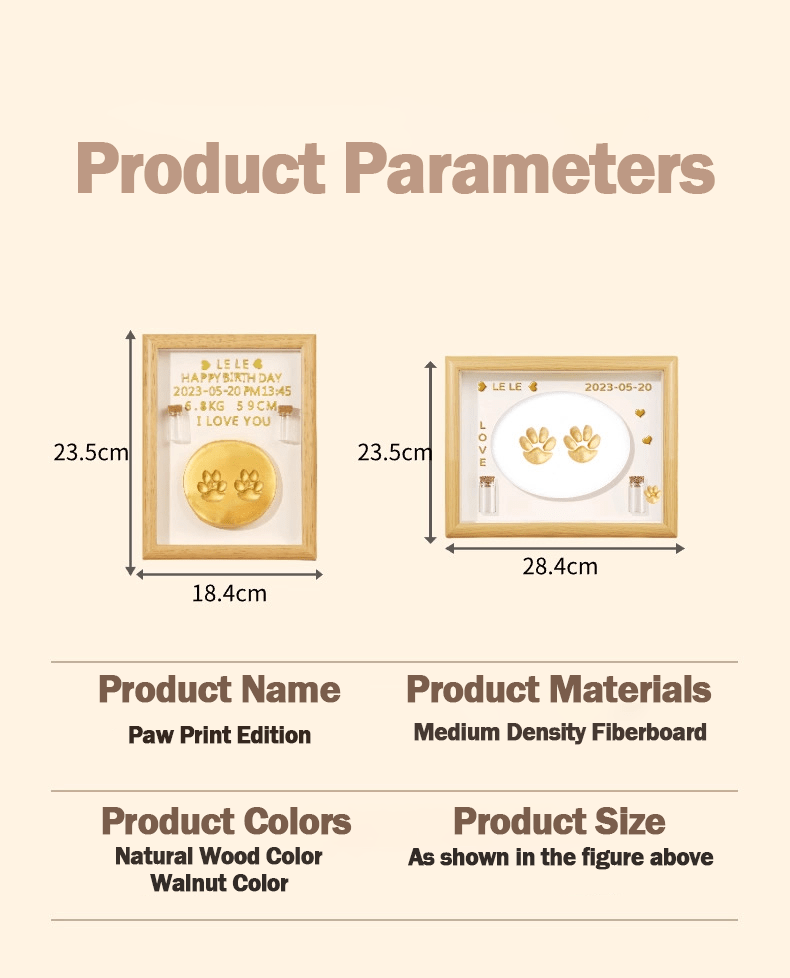 Paw Print Memorial Photo Frame - SixCat