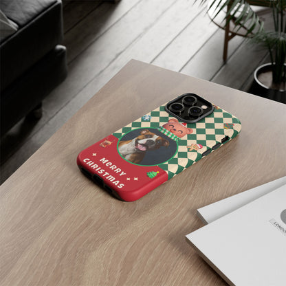 Christmas Pet Photo Phone Case — "Merry Christmas" Holiday Phone Cover