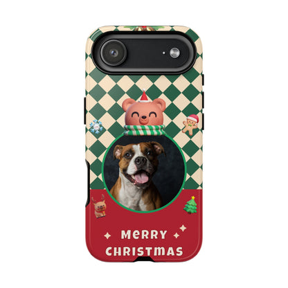 Christmas Pet Photo Phone Case — "Merry Christmas" Holiday Phone Cover