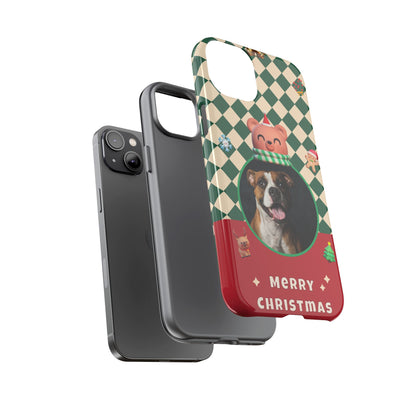 Christmas Pet Photo Phone Case — "Merry Christmas" Holiday Phone Cover