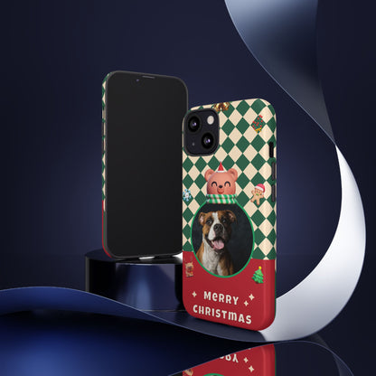 Christmas Pet Photo Phone Case — "Merry Christmas" Holiday Phone Cover