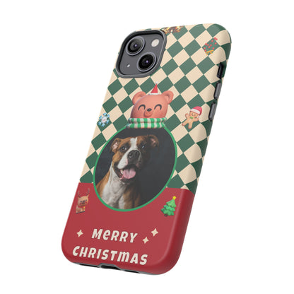 Christmas Pet Photo Phone Case — "Merry Christmas" Holiday Phone Cover