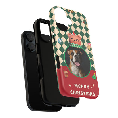 Christmas Pet Photo Phone Case — "Merry Christmas" Holiday Phone Cover
