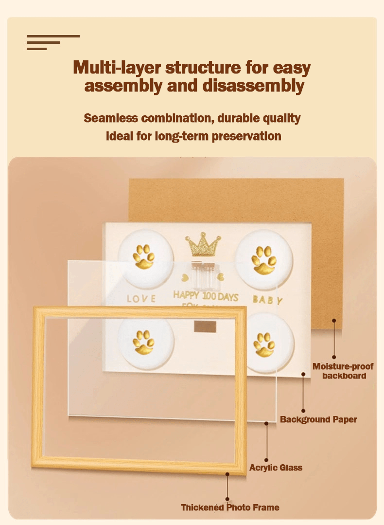 Paw Print Memorial Photo Frame - SixCat