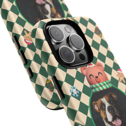 Christmas Pet Photo Phone Case — "Merry Christmas" Holiday Phone Cover