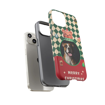Christmas Pet Photo Phone Case — "Merry Christmas" Holiday Phone Cover