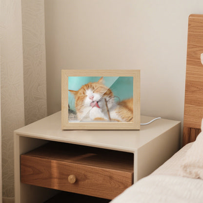 Wooden framed acrylic photo plaque