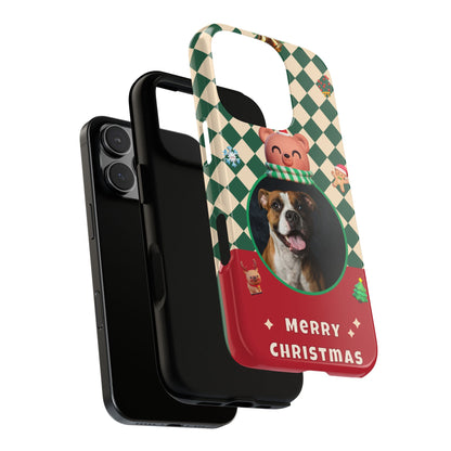 Christmas Pet Photo Phone Case — "Merry Christmas" Holiday Phone Cover