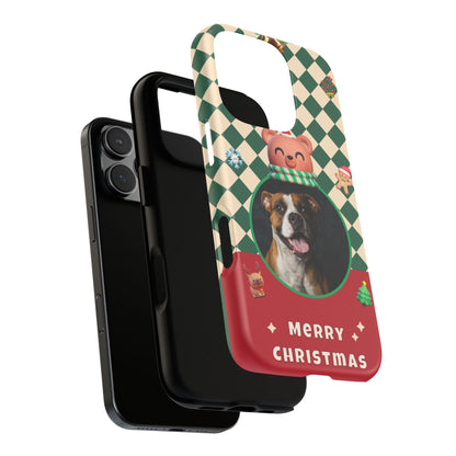 Christmas Pet Photo Phone Case — "Merry Christmas" Holiday Phone Cover