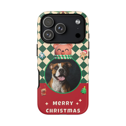 Christmas Pet Photo Phone Case — "Merry Christmas" Holiday Phone Cover