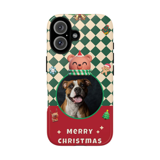 Holiday themed personalized phone cover Merry Christmas
