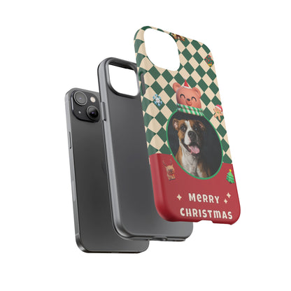 Christmas Pet Photo Phone Case — "Merry Christmas" Holiday Phone Cover
