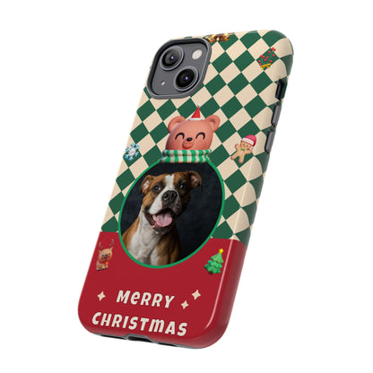 Christmas Pet Photo Phone Case — "Merry Christmas" Holiday Phone Cover