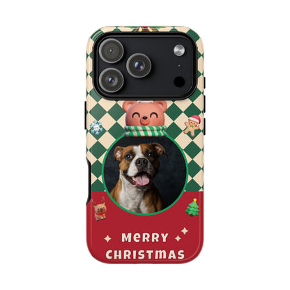 Christmas Pet Photo Phone Case — "Merry Christmas" Holiday Phone Cover