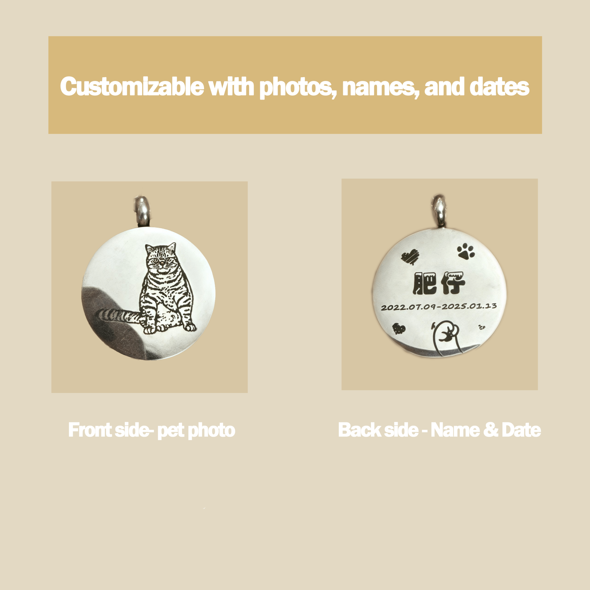 Pet Hair Memorial Pendant - SixCat