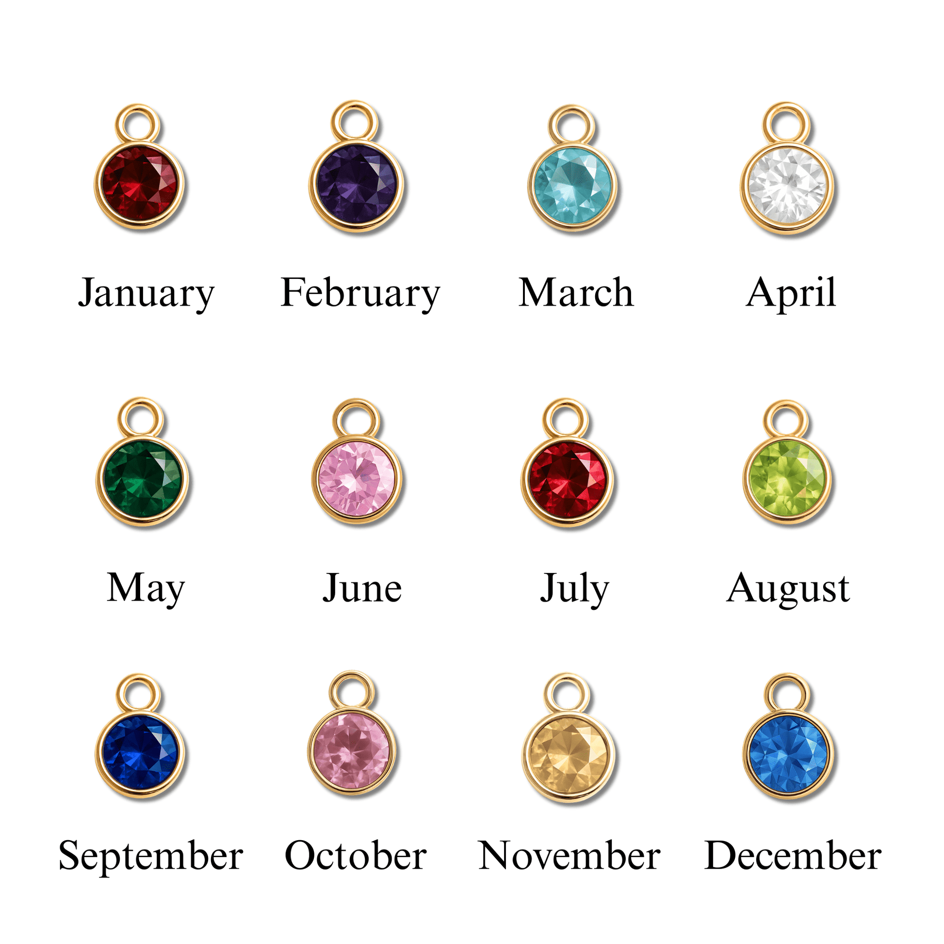 Coin Necklace with Birthstone - SixCat