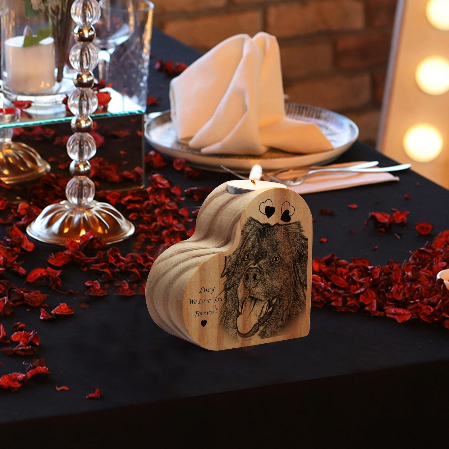 Sympathy gift candle holder personalized