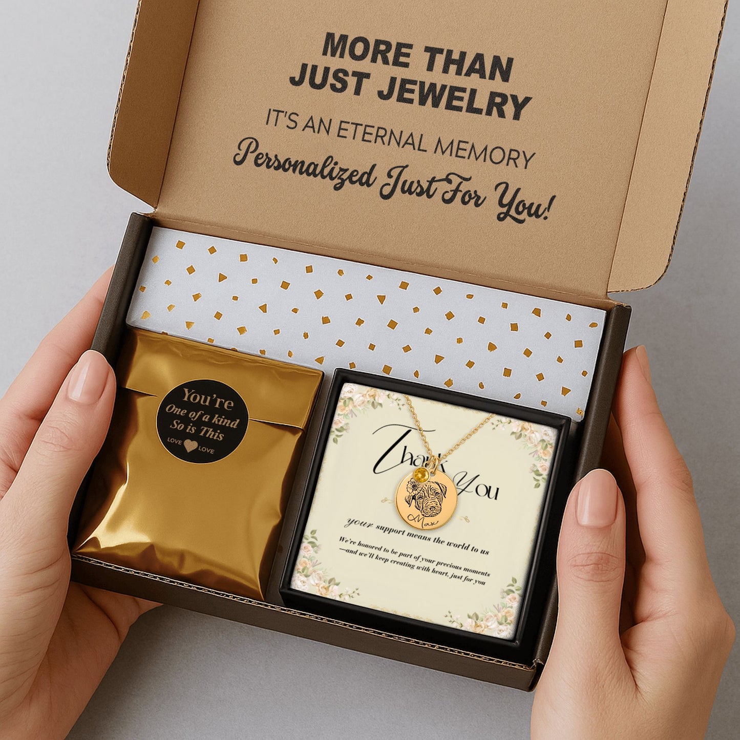 Coin Necklace with Birthstone - SixCat