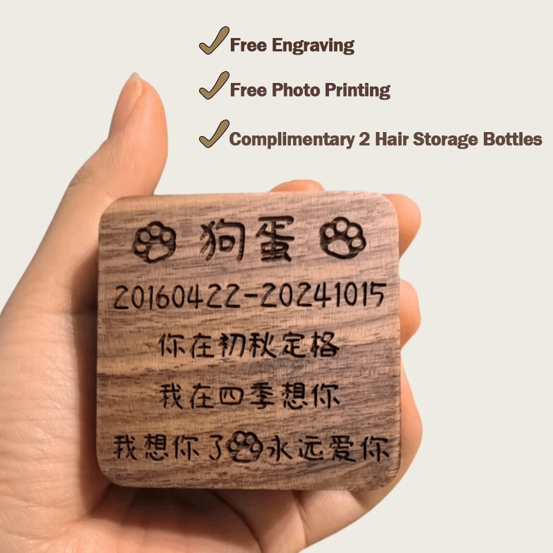 Pet Hair Memorial Box - SixCat