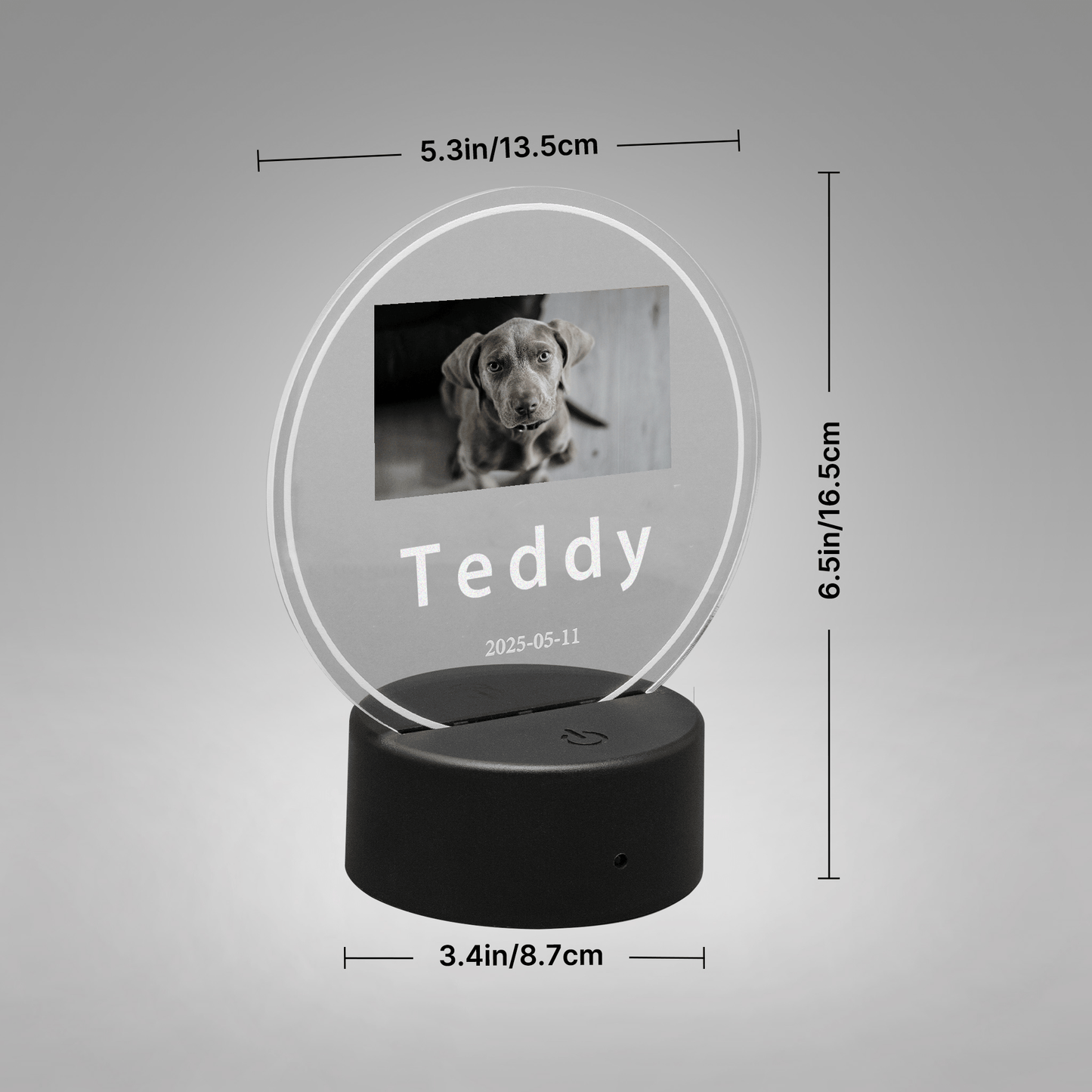 Round Acrylic Night Light - SixCat