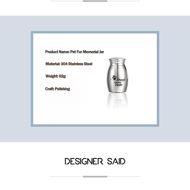 Pet Fur Keepsake Jar - SixCat