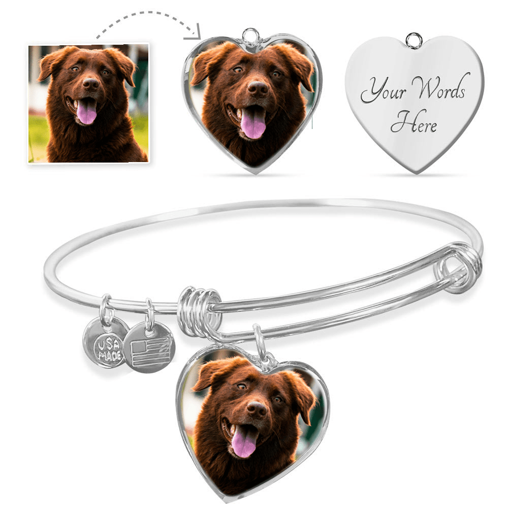 Custom Photo Heart Bracelet - SixCat