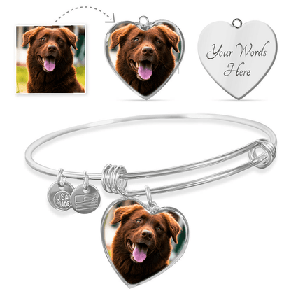 Custom Photo Heart Bracelet - SixCat