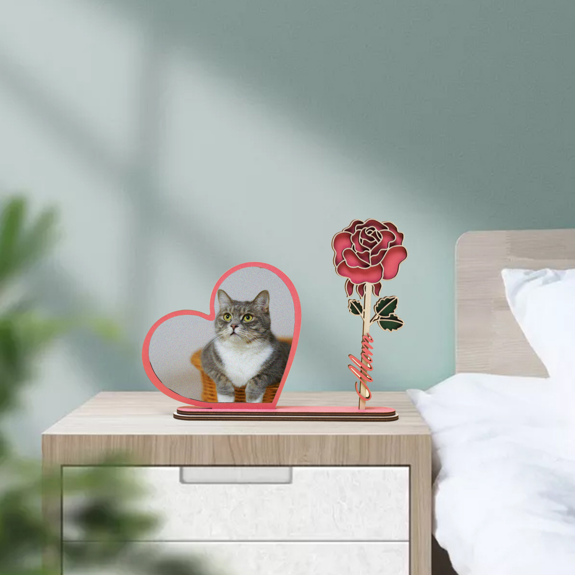 Rustic wooden picture frame personalized